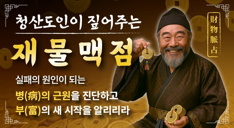 청산도인이 짚어주는 재물맥점